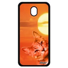 Чехол на смартфон Galaxy J7 2017, "Котик" Cat Тигристый Utaupia