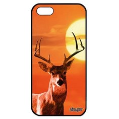 Чехол на смартфон iPhone 5 5S SE, "Олень" Лес Рога Utaupia