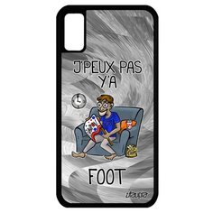 Чехол на смартфон iPhone XS, "Не могу - смотрю футбол!" Игра Карикатура Utaupia