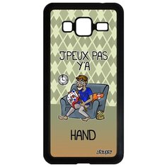 Чехол на смартфон Samsung Galaxy J3 2016, "Не могу - смотрю гандбол!" Карикатура Шутка Utaupia