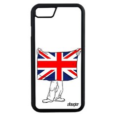 Чехол на смартфон iPhone 7, "Флаг английский с руками" Государственный Путешествие Utaupia