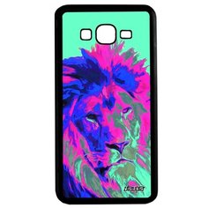 Чехол на смартфон Samsung Galaxy Grand Prime, "Лев" Царь Самец Utaupia