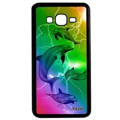 Чехол на смартфон Samsung Galaxy Grand Prime, "Дельфины" Океан Нарвал Utaupia