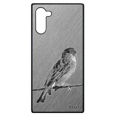 Чехол на смартфон Samsung Galaxy Note 10, "Воробей" Воробышек Домовый Utaupia