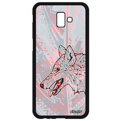 Чехол на смартфон Samsung Galaxy J6 Plus 2018, "Волк" Хищник Зверь Utaupia