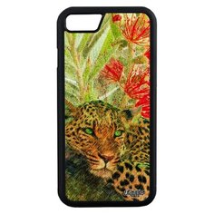 Чехол на смартфон Apple iPhone 8, "Леопард" Зверь Африка Utaupia