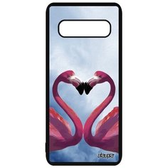 Чехол на смартфон Samsung Galaxy S10 Plus, "Фламинго" Пара Самка Utaupia