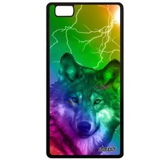 Чехол на смартфон P8 Lite 2015, "Дикий волк" Зверь Лютый Utaupia