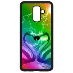 Чехол на смартфон Galaxy A6 Plus 2018, "Фламинго" Пара Символ Utaupia