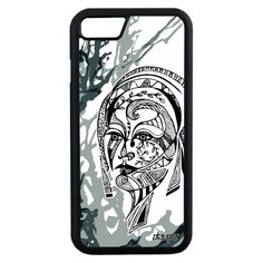 Чехол на смартфон Apple iPhone 8, "Портрет женщины" Цветок Лицо Utaupia