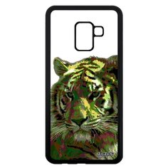 Чехол на смартфон Samsung Galaxy A8 2018, "Царь тигр" Африка Джунгли Utaupia