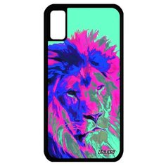 Чехол на смартфон Apple iPhone X, "Лев" Зверь Царь Utaupia