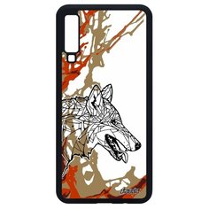 Чехол на смартфон Galaxy A7 2018, "Волк" Одинокий Хищник Utaupia