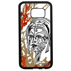 Чехол на смартфон Samsung Galaxy S7, "Портрет женщины" Woman Цветок Utaupia