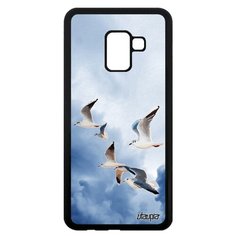 Чехол на смартфон Galaxy A8 2018, "Чайки" Альбатрос Буревестник Utaupia