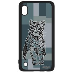 Чехол на смартфон Samsung Galaxy A10, "Кот" Дикий Пушистый Utaupia