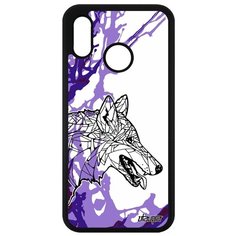 Чехол на смартфон Huawei P20 Lite, "Волк" Злой Хищник Utaupia