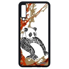 Чехол на смартфон Galaxy A7 2018, "Панда" Медведь Бамбук Utaupia