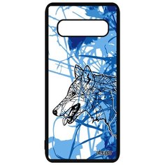 Чехол на смартфон Galaxy S10, "Волк" Одинокий Wolf Utaupia