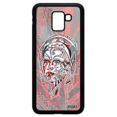 Чехол на смартфон Galaxy J6 2018, "Портрет женщины" Цветок Лицо Utaupia