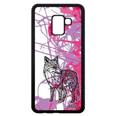 Чехол на смартфон Galaxy A8 2018, "Лиса" Хитрая Хищник Utaupia