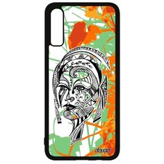 Чехол на смартфон Galaxy A70, "Портрет женщины" Цветок Лицо Utaupia