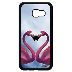 Чехол на смартфон Samsung Galaxy A5 2017, "Фламинго" Сердце Пара Utaupia
