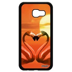 Чехол на смартфон Samsung Galaxy A5 2017, "Фламинго" Символ Сердце Utaupia