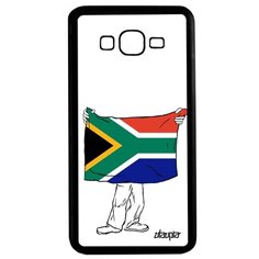 Чехол на смартфон Samsung Galaxy Grand Prime, "Флаг Южной Африки с руками" Патриот Utaupia