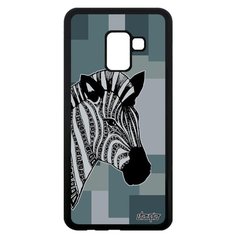 Чехол на смартфон Samsung Galaxy A8 2018, "Зебра" Африка Лошадь Utaupia