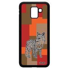 Чехол на смартфон Samsung Galaxy J6 2018, "Лиса" Коварная Хищник Utaupia
