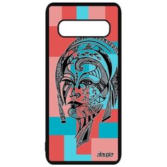 Чехол на смартфон Galaxy S10, "Портрет женщины" Трибал Лицо Utaupia