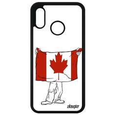 Чехол на смартфон Huawei P20 Lite, "Флаг Канады с руками" Патриот Государственный Utaupia