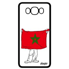Чехол на смартфон Galaxy J7 2016, "Флаг Марокко с руками" Туризм Страна Utaupia
