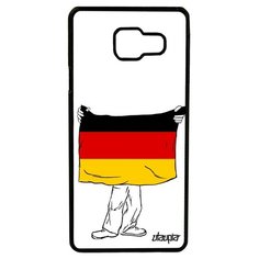 Чехол на смартфон Samsung Galaxy A3 2016, "Флаг Германии с руками" Страна Патриот Utaupia