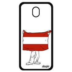 Чехол на смартфон Galaxy J7 2017, "Флаг Австрии с руками" Страна Государственный Utaupia