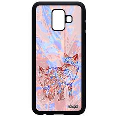 Чехол на смартфон Samsung Galaxy A6 2018, "Лиса" Хитрая Зверь Utaupia