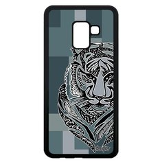 Чехол на смартфон Samsung Galaxy A8 2018, "Тигр" Африка Зверь Utaupia