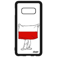 Чехол на смартфон Galaxy S10e, "Флаг Польши с руками" Патриот Государственный Utaupia
