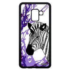 Чехол на смартфон Samsung Galaxy A8 2018, "Зебра" Лошадь Horse Utaupia