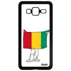 Чехол на смартфон Galaxy J3 2016, "Флаг Гвинеи с руками" Туризм Страна Utaupia