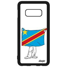 Чехол на смартфон Samsung Galaxy S10e, "Флаг Конго Киншаса с руками" Путешествие Utaupia