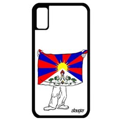 Чехол на смартфон iPhone X, "Флаг Тибета с руками" Государственный Патриот Utaupia
