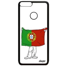 Чехол на смартфон P Smart 2018, "Флаг Португалии с руками" Государственный Туризм Utaupia