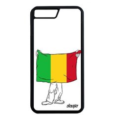 Чехол на смартфон Apple iPhone 8 Plus, "Флаг Мали с руками" Страна Путешествие Utaupia