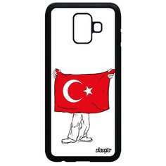 Чехол на смартфон Samsung Galaxy A6 2018, "Флаг Турции с руками" Патриот Государственный Utaupia