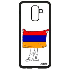 Чехол на смартфон Galaxy A6 Plus 2018, "Флаг Армении с руками" Патриот Туризм Utaupia