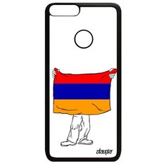 Чехол на смартфон P Smart 2018, "Флаг Армении с руками" Страна Патриот Utaupia