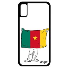 Чехол на смартфон iPhone X, "Флаг Камеруна с руками" Страна Государственный Utaupia