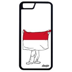 Чехол на смартфон iPhone 6 6S Plus, "Флаг Монако с руками" Государственный Патриот Utaupia